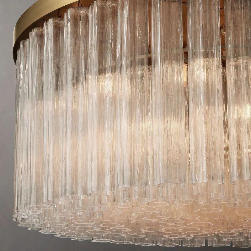 Cielo Glass Round Chandelier 48” - Grace Lamp
