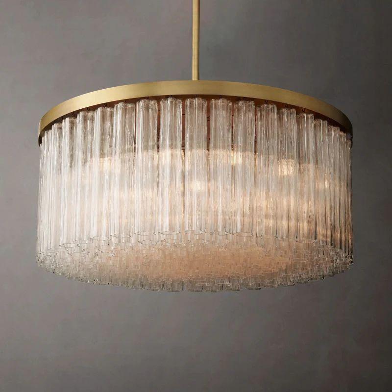 Cielo Glass Round Chandelier 48” - Grace Lamp