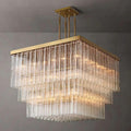 Cielo Glass Square Chandelier 45” - Grace Lamp