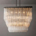 Cielo Glass Square Chandelier 45” - Grace Lamp