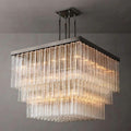 Cielo Glass Square Chandelier 45” - Grace Lamp