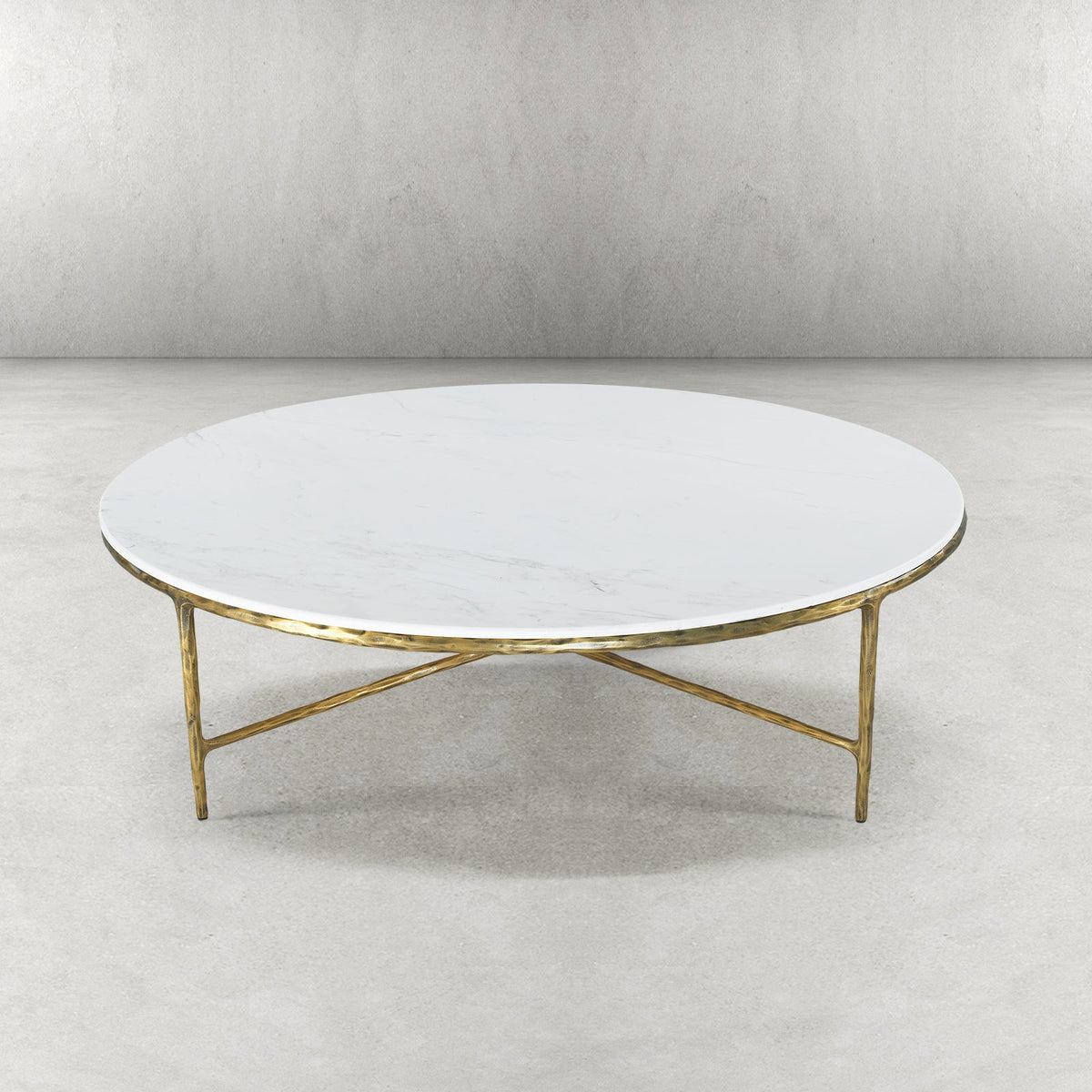 Thaddies Marble Round Coffee Table 55"D-Grace Lamp