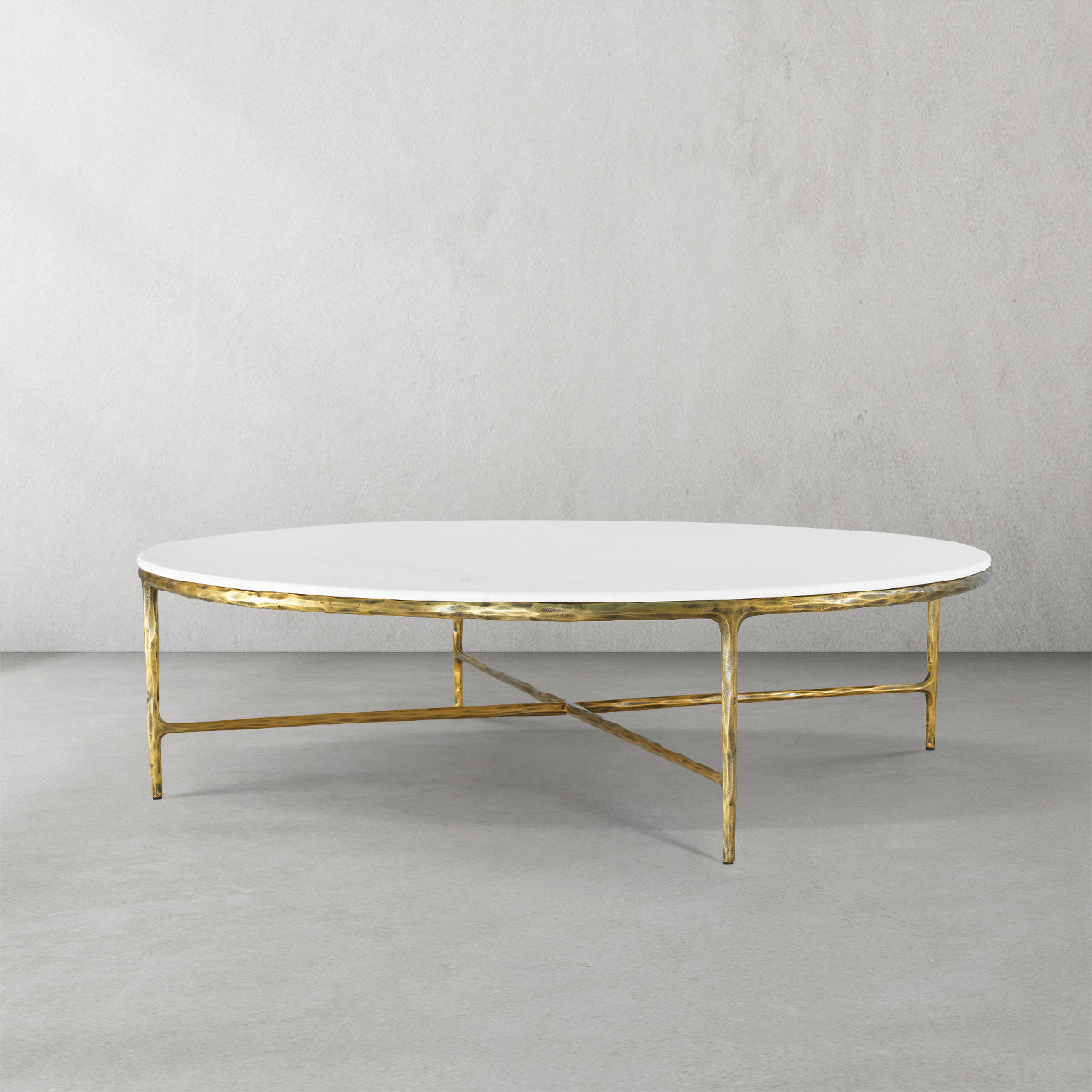 Thaddies Marble Round Coffee Table 55"D-Grace Lamp