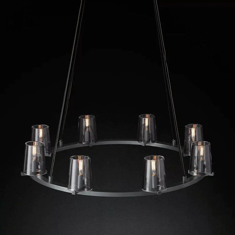 Pauillac Glass Round Chandelier 36" - Grace Lamp