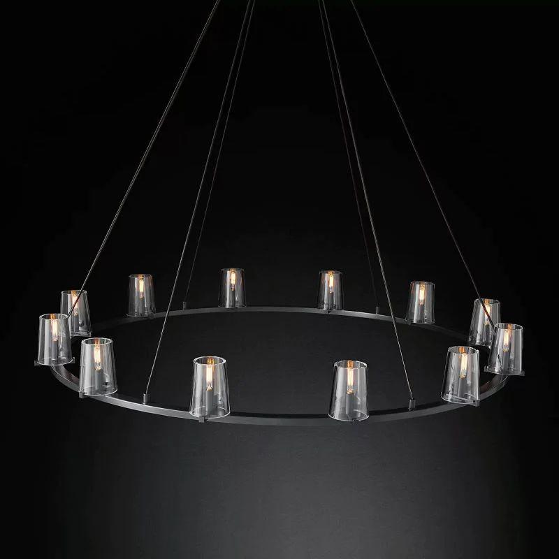 Pauillac Glass Round Chandelier 60" - Grace Lamp