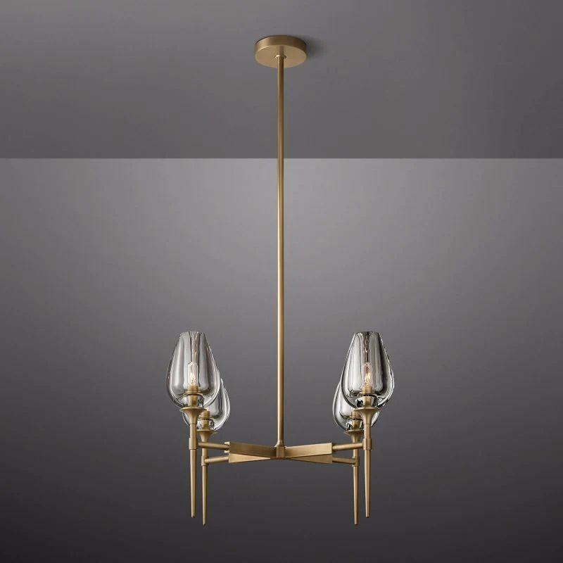 Tulip Crystal Round Chandelier 27'' - Grace Lamp