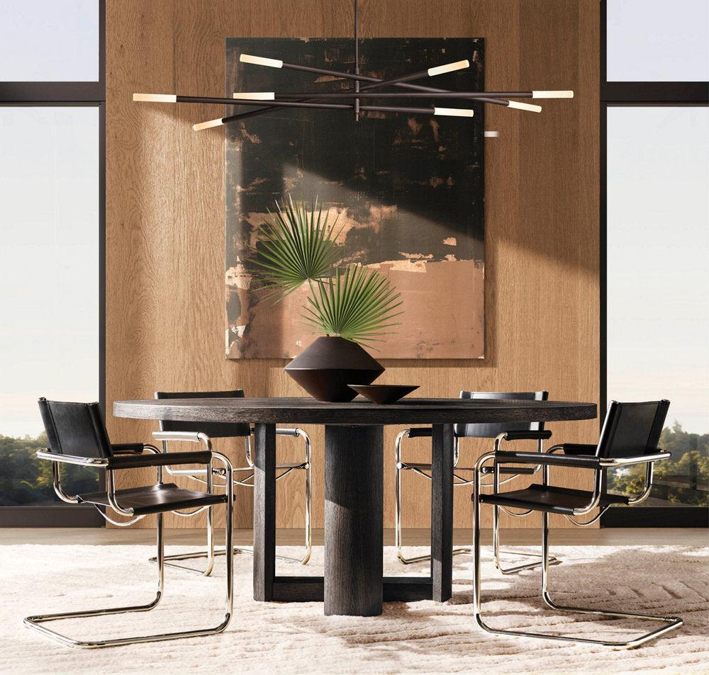 ROUSSEAU 8-LIGHT MOBILE ETCHED ROD CHANDELIER - Grace Lamp