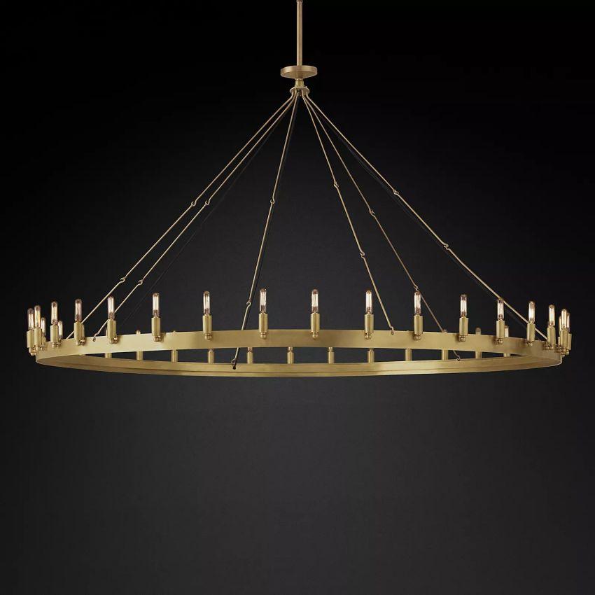 Camino Vintage Filament Round Chandelier 73‘’D - Grace Lamp