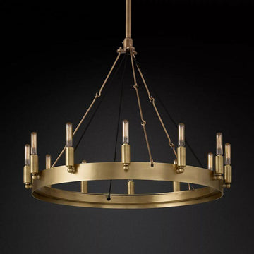 Camino Vintage Filament Round Chandelier 26''D - Grace Lamp