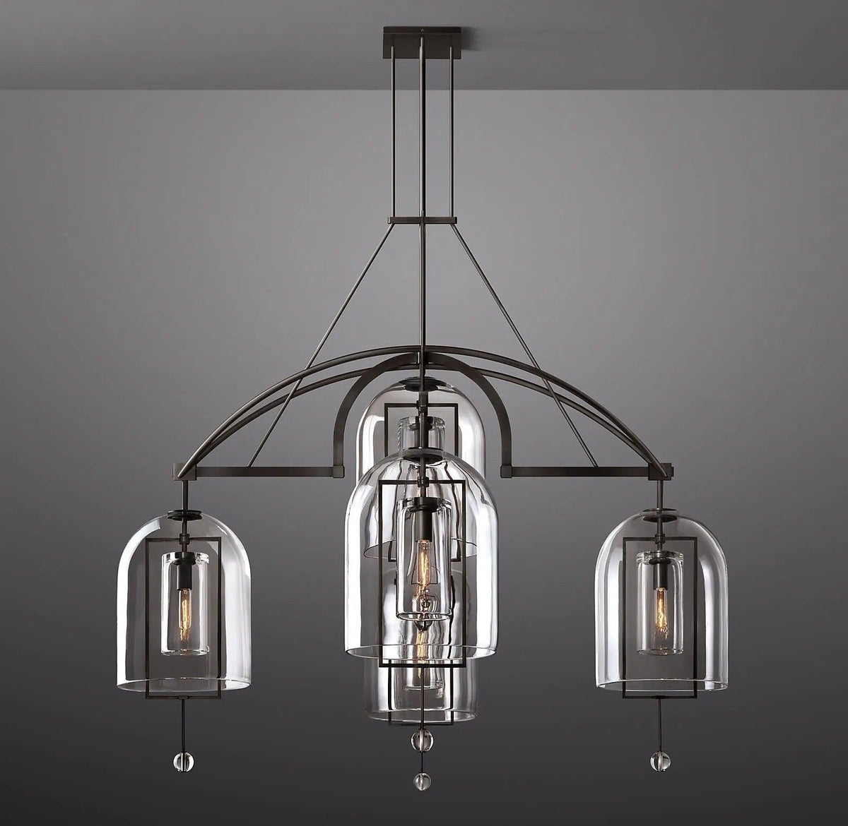 Fulcrum Round Chandelier 61" 5-Lights - Grace Lamp