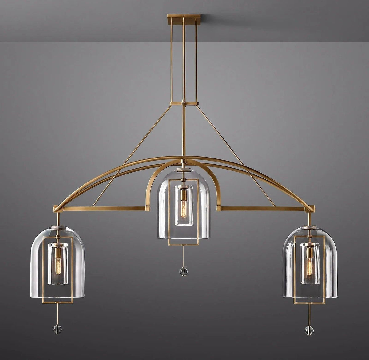 Fulcrum Round Chandelier  73" 3-Lights - Grace Lamp