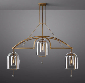 Fulcrum Round Chandelier  73" 3-Lights - Grace Lamp