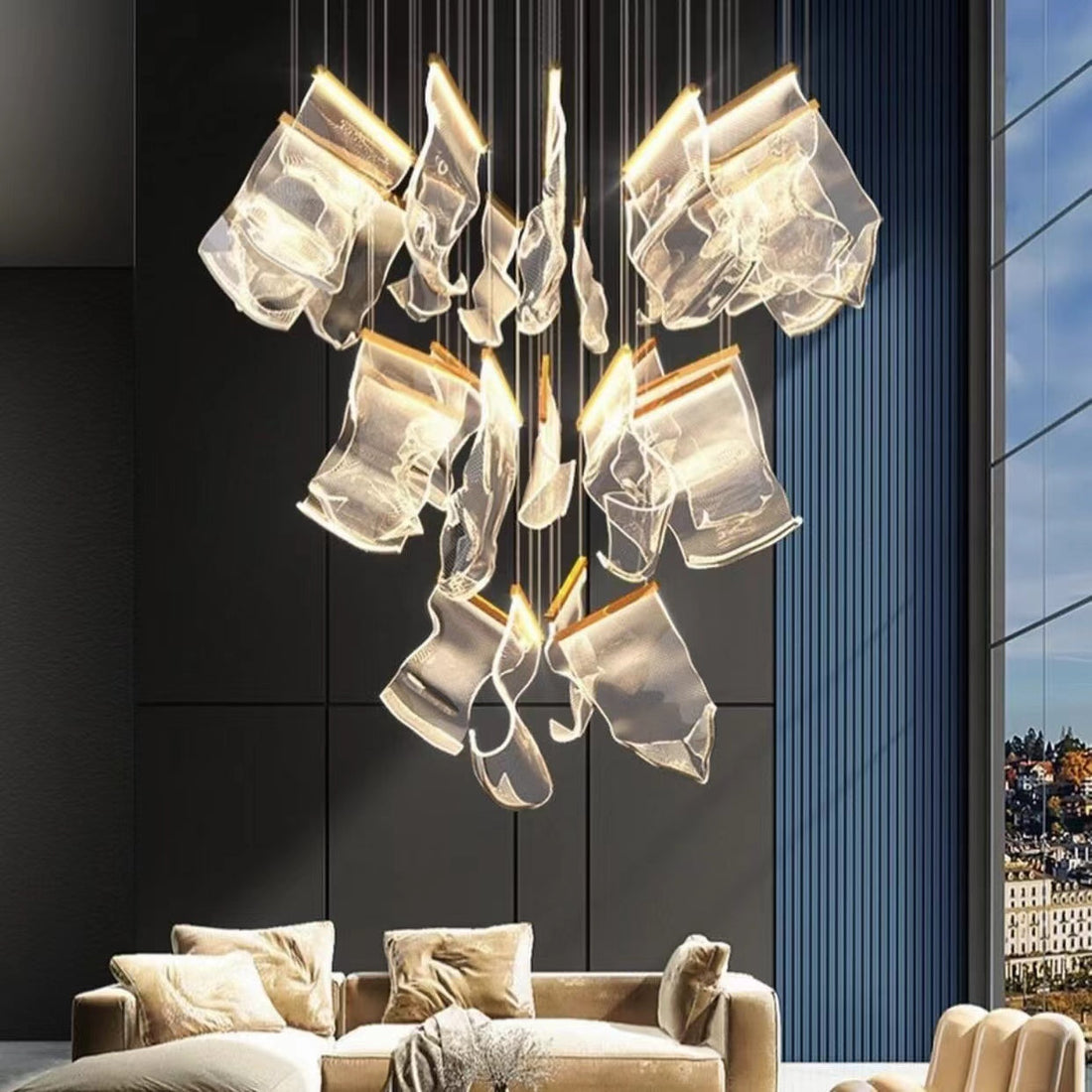 Extra Large Modern Acrylic Chandelier for Staircase/Foyer/Villa/Hall-Grace Lamp
