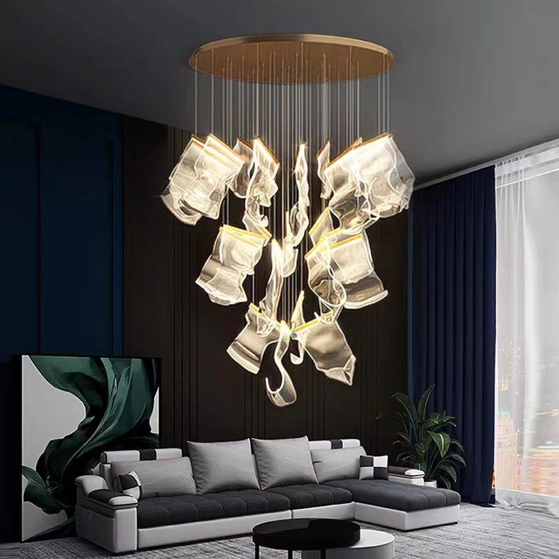 Extra Large Modern Acrylic Chandelier for Staircase/Foyer/Villa/Hall-Grace Lamp
