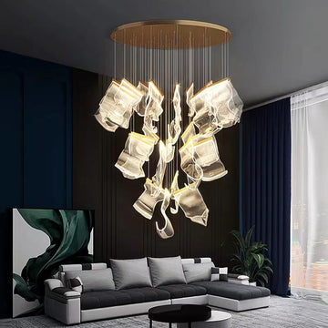 Extra Large Modern Acrylic Chandelier for Staircase/Foyer/Villa/Hall-Grace Lamp