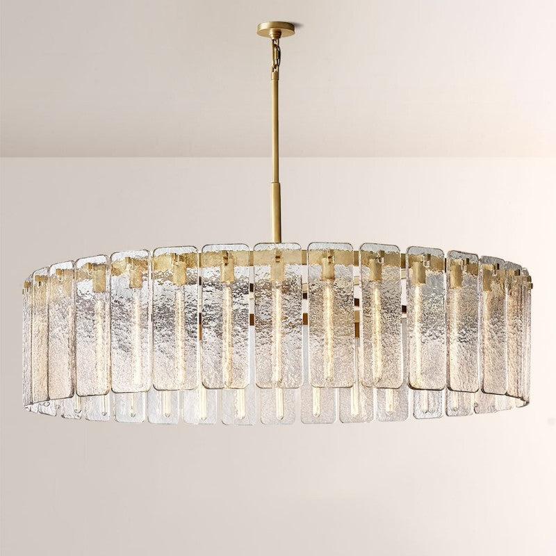 Camette Glass Round Chandelier 60"D - Grace Lamp