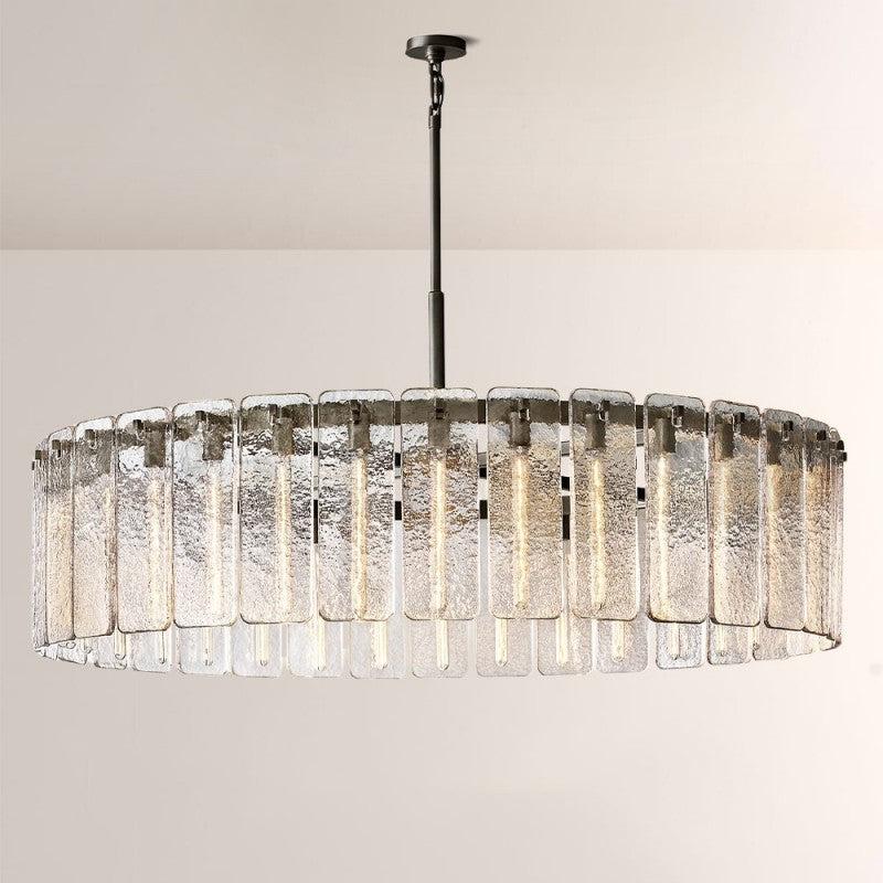 Camette Glass Round Chandelier 60"D - Grace Lamp