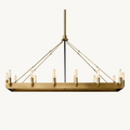 Camino Vintage Filament Rectangle Chandelier 41‘’L - Grace Lamp