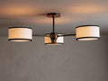 Daphne Fabric Flush Mount Black