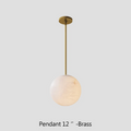 Alabaster Ball Modern Pendant Light - Grace Lamp