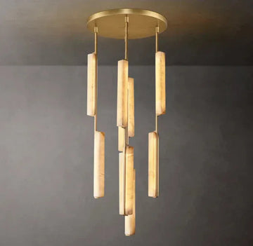 Audubon Alabaster Round Chandelier 24" - Grace Lamp