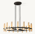 Ravelle Round Milk Glass Chandelier 48