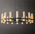 Ravelle Round Milk Glass Chandelier 48