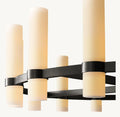 Ravelle Round Milk Glass Chandelier 48