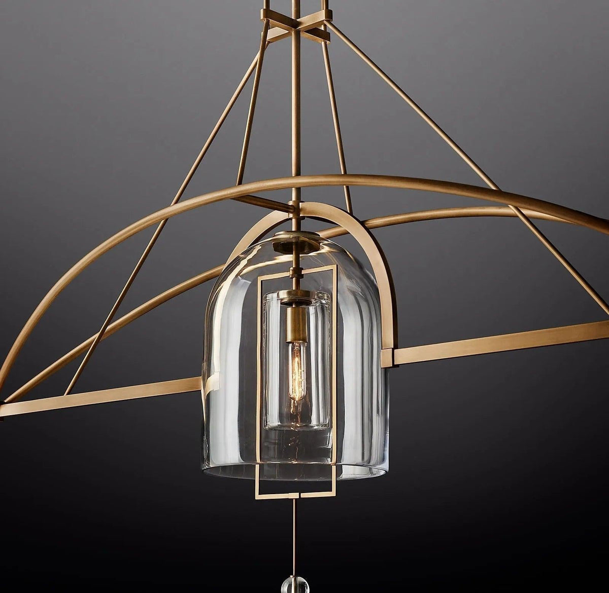 Fulcrum Round Chandelier  73" 3-Lights - Grace Lamp