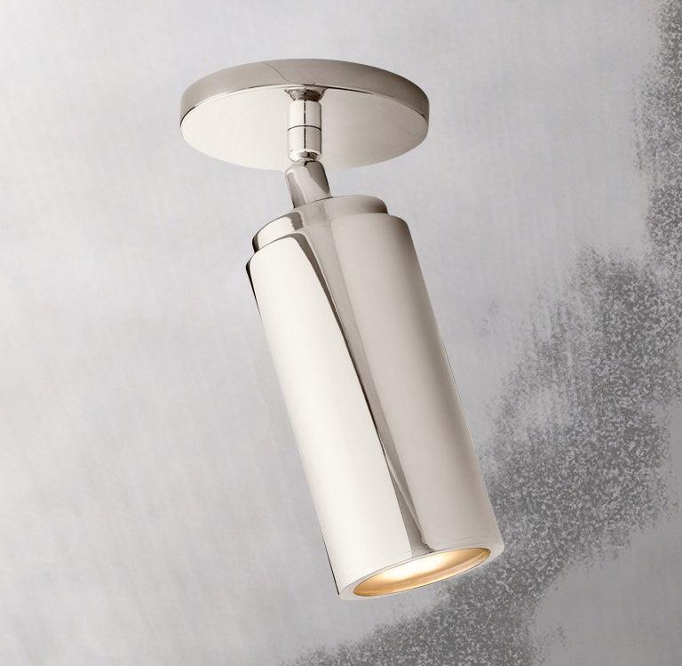Champeaux Brass Pivoting Flushmount 4½”D - Grace Lamp