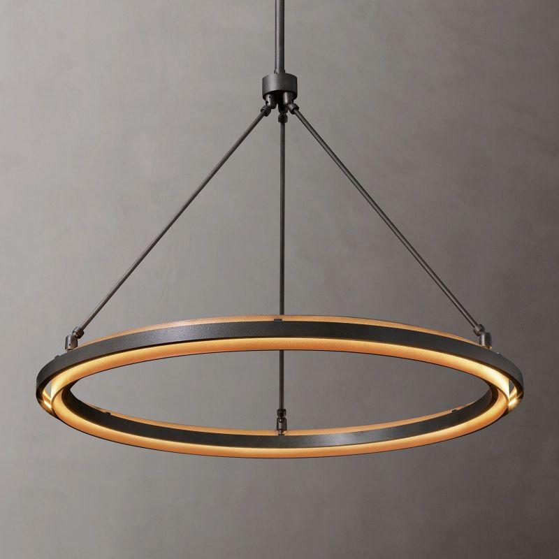 Peralta Black Round Chandelier 36"/48"/60" - Grace Lamp