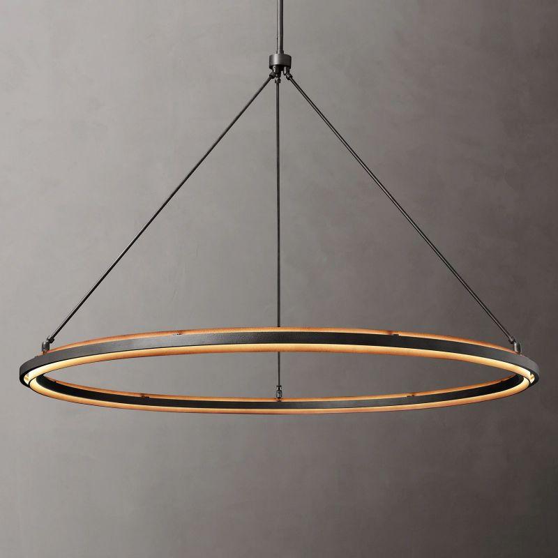 Peralta Black Round Chandelier 36"/48"/60" - Grace Lamp
