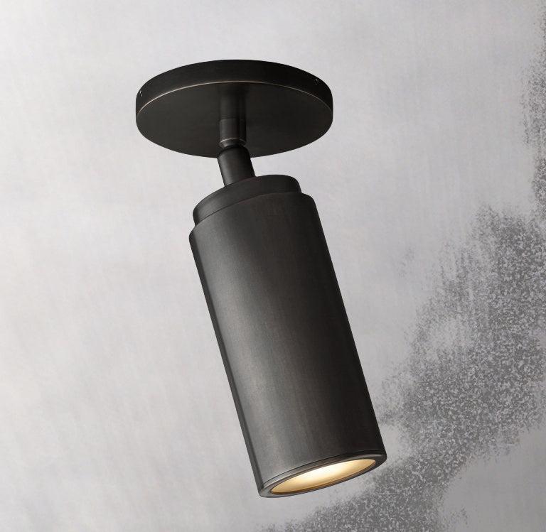 Champeaux Brass Pivoting Flushmount 4½”D - Grace Lamp