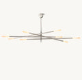 ROUSSEAU 8-LIGHT MOBILE ETCHED ROD CHANDELIER - Grace Lamp