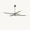 ROUSSEAU 8-LIGHT MOBILE ETCHED ROD CHANDELIER - Grace Lamp