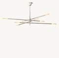 ROUSSEAU 8-LIGHT MOBILE ETCHED ROD CHANDELIER - Grace Lamp