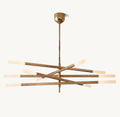 ROUSSEAU 10-LIGHT MOBILE ETCHED ROD CHANDELIER - Grace Lamp