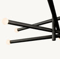ROUSSEAU 8-LIGHT MOBILE ETCHED ROD CHANDELIER - Grace Lamp