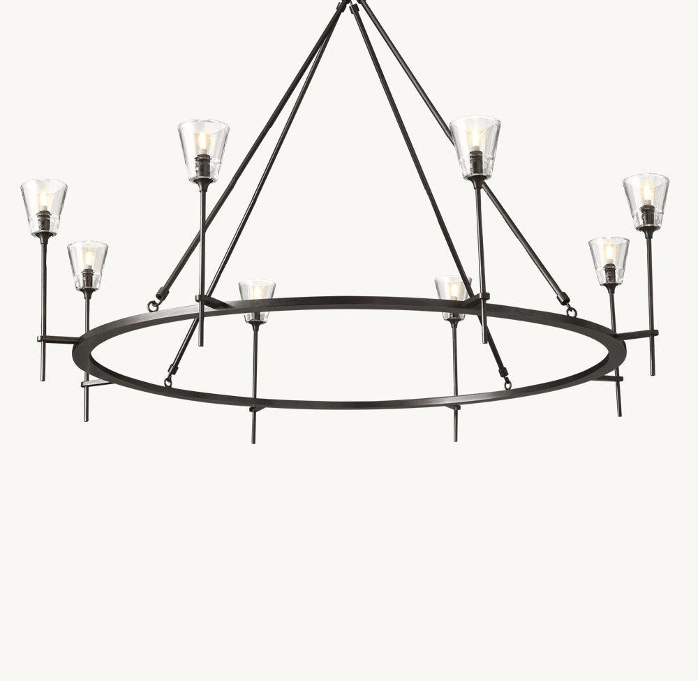 TROLCH DE VERRE ROUND CHANDELIER 58" - Grace Lamp