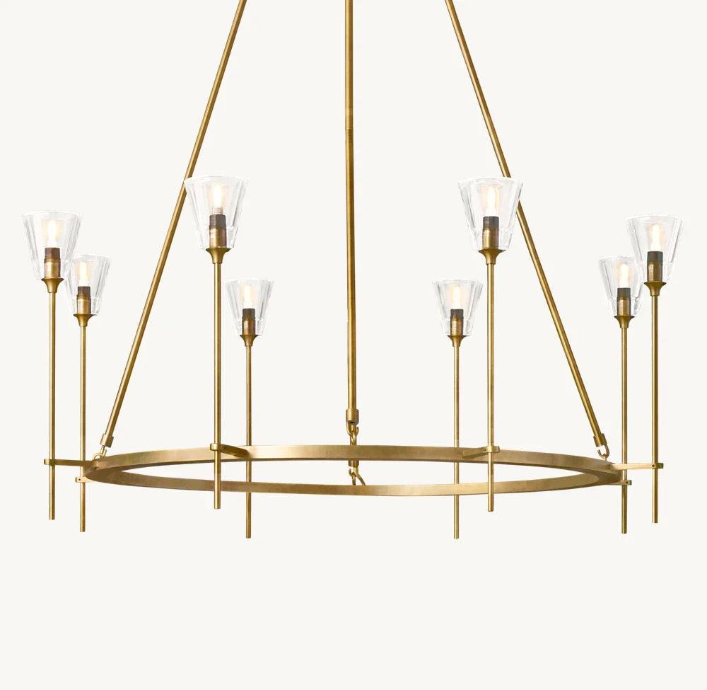 TROLCH DE VERRE ROUND CHANDELIER 46" - Grace Lamp
