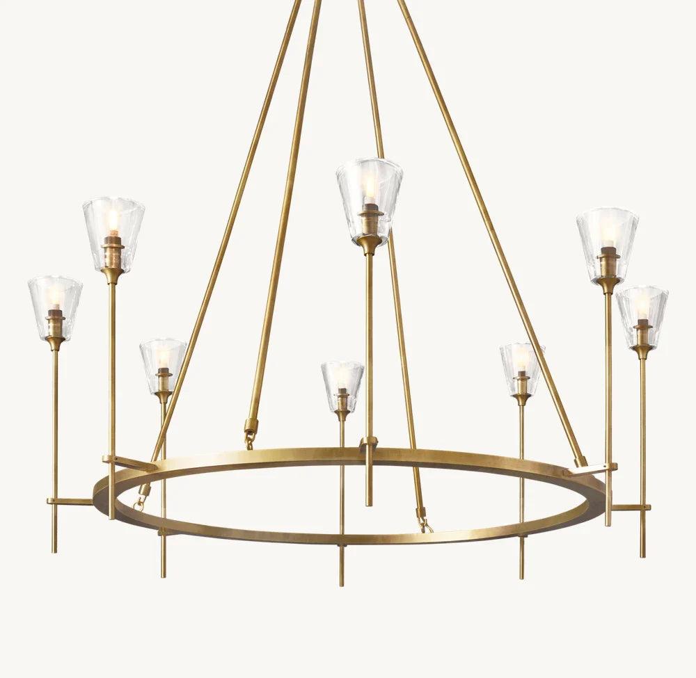TROLCH DE VERRE ROUND CHANDELIER 46" - Grace Lamp