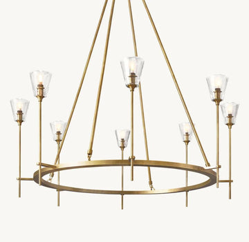 TROLCH DE VERRE ROUND CHANDELIER 46" - Grace Lamp
