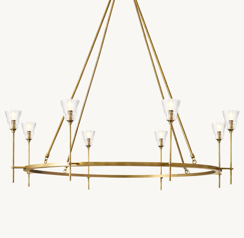 TROLCH DE VERRE ROUND CHANDELIER 58" - Grace Lamp