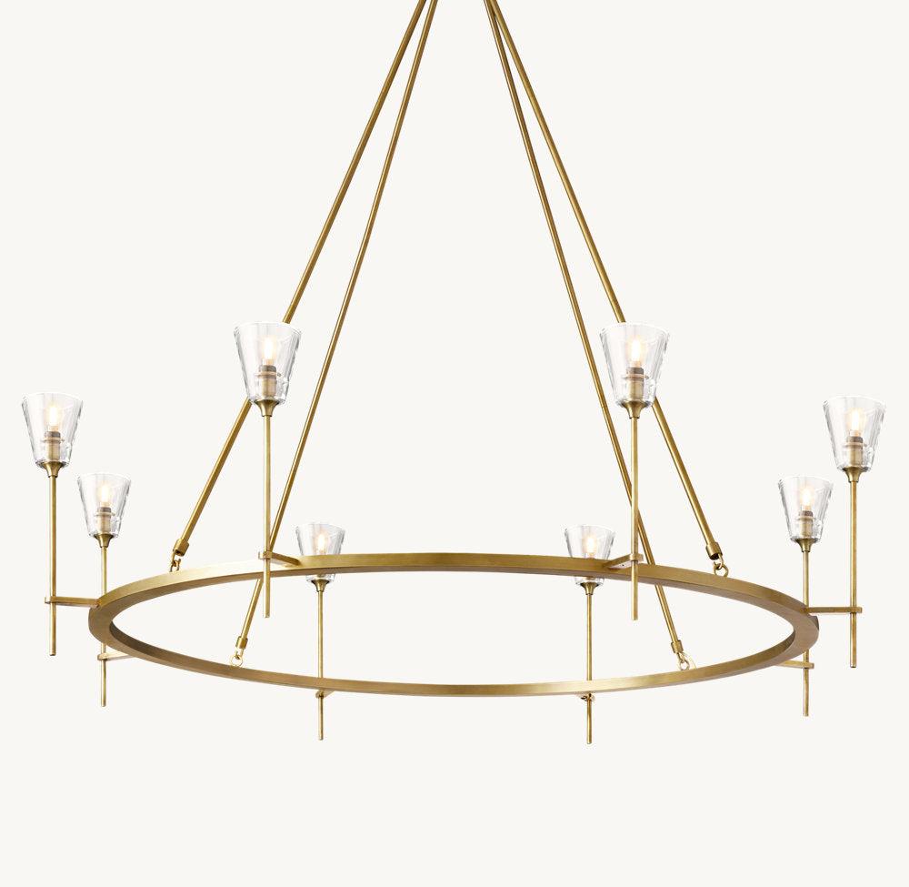 TROLCH DE VERRE ROUND CHANDELIER 58" - Grace Lamp