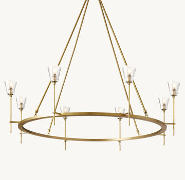 TROLCH DE VERRE ROUND CHANDELIER 58" - Grace Lamp