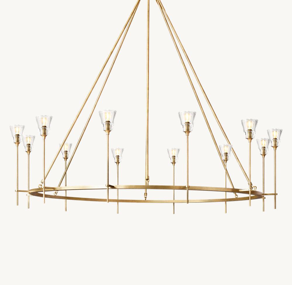 TROLCH DE VERRE ROUND CHANDELIER 70" - Grace Lamp