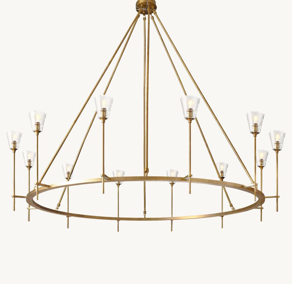 TROLCH DE VERRE ROUND CHANDELIER 70" - Grace Lamp