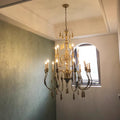 French Vintage Candle Chandelier for Living Room/Bedroom-Grace Lamp