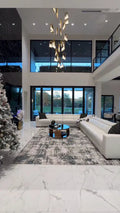 Modern Light Luxury Alabaster Chandelier in Gold Finish - Grace Lamp