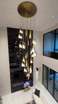 Modern Light Luxury Alabaster Chandelier in Gold Finish - Grace Lamp